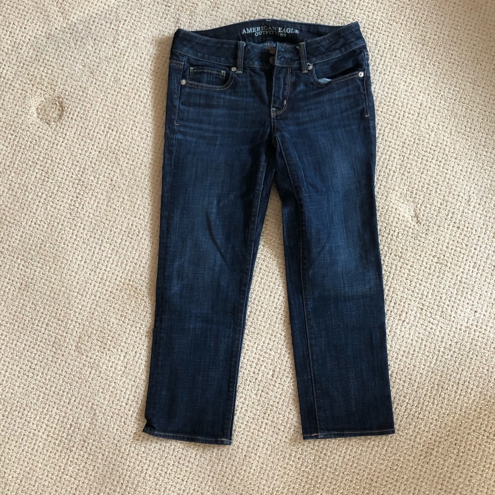 American eagle dark wash cropped jeans
